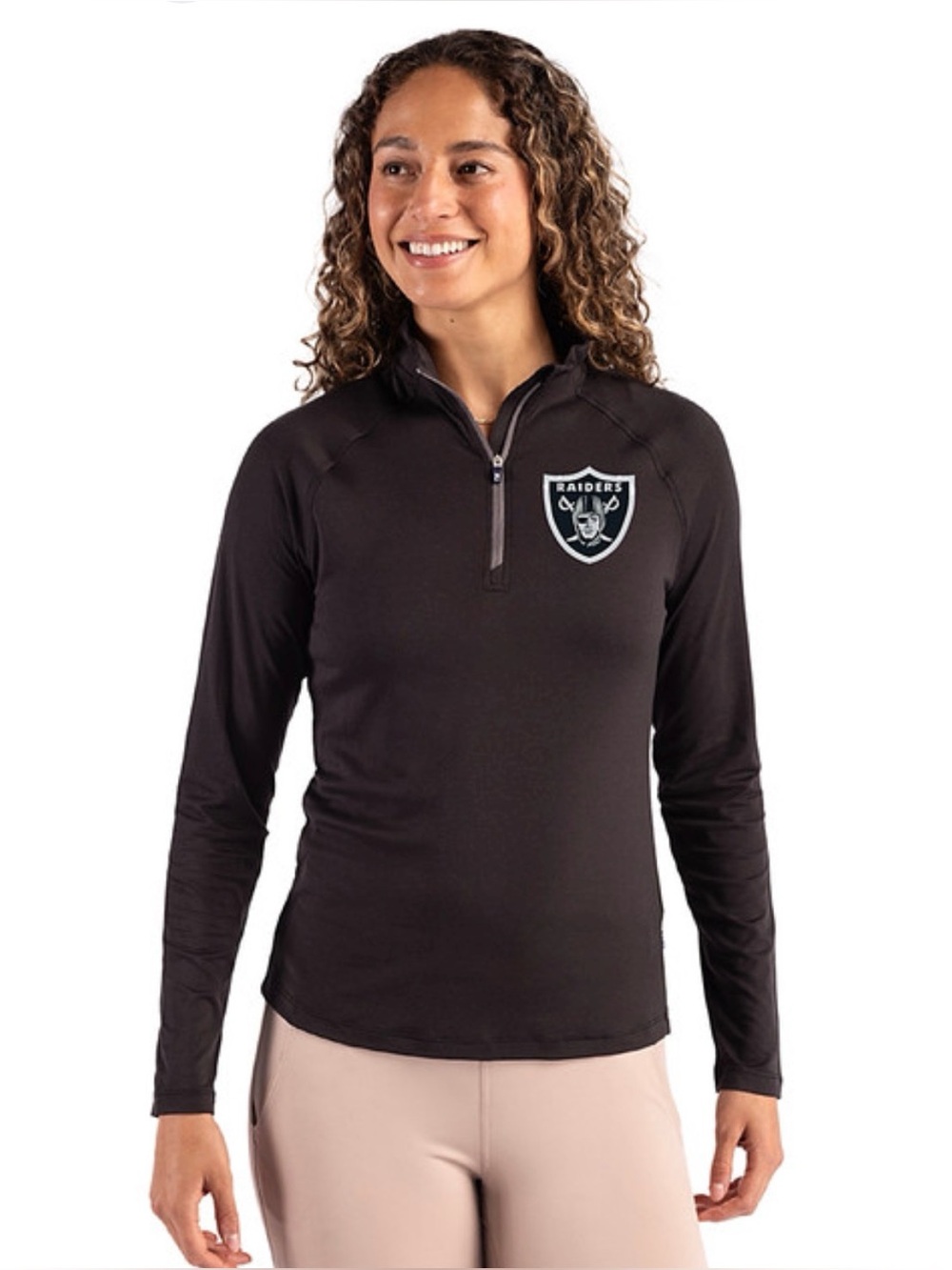 Raiders half zip pullover jacket